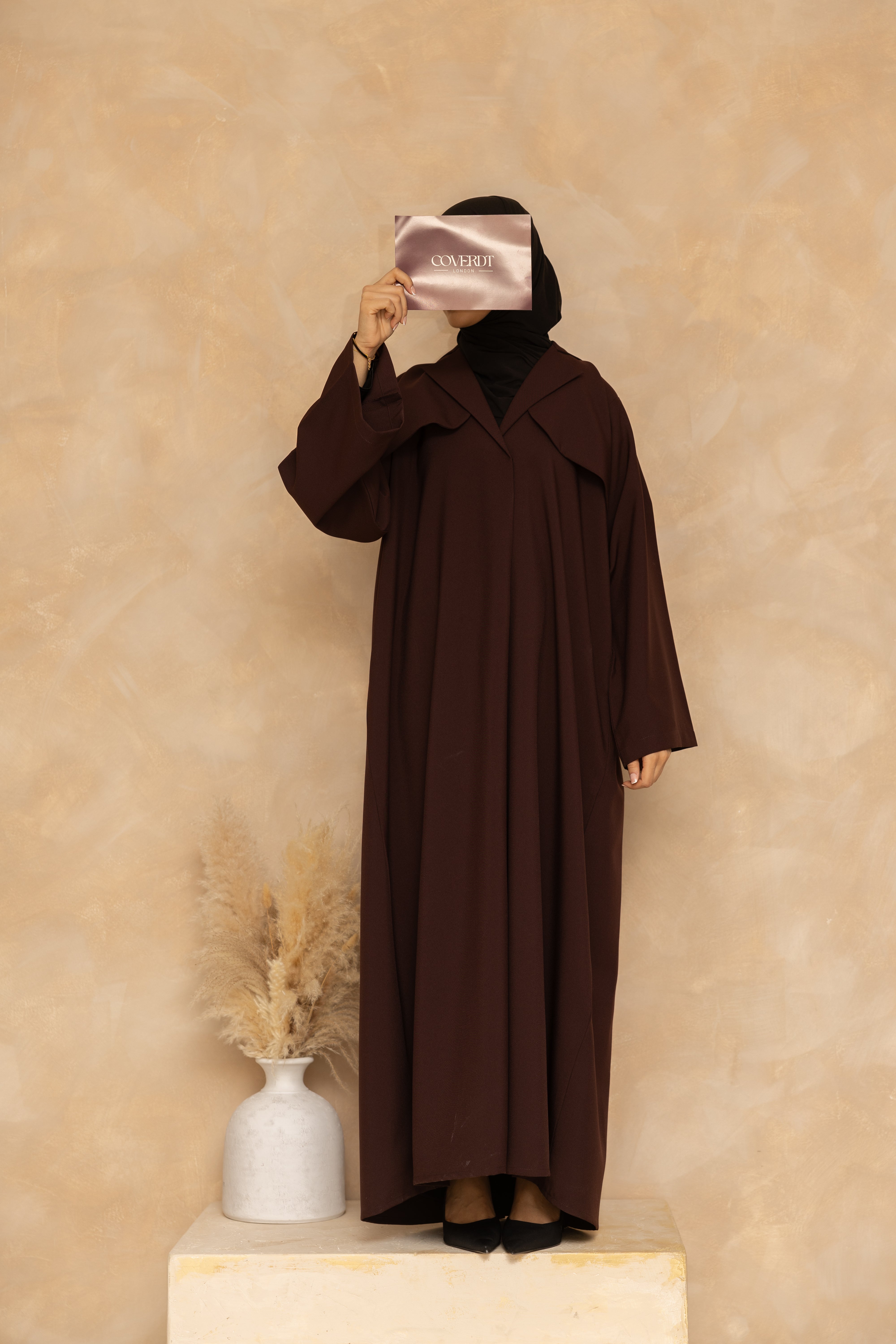 Trench Abaya - Mahogany