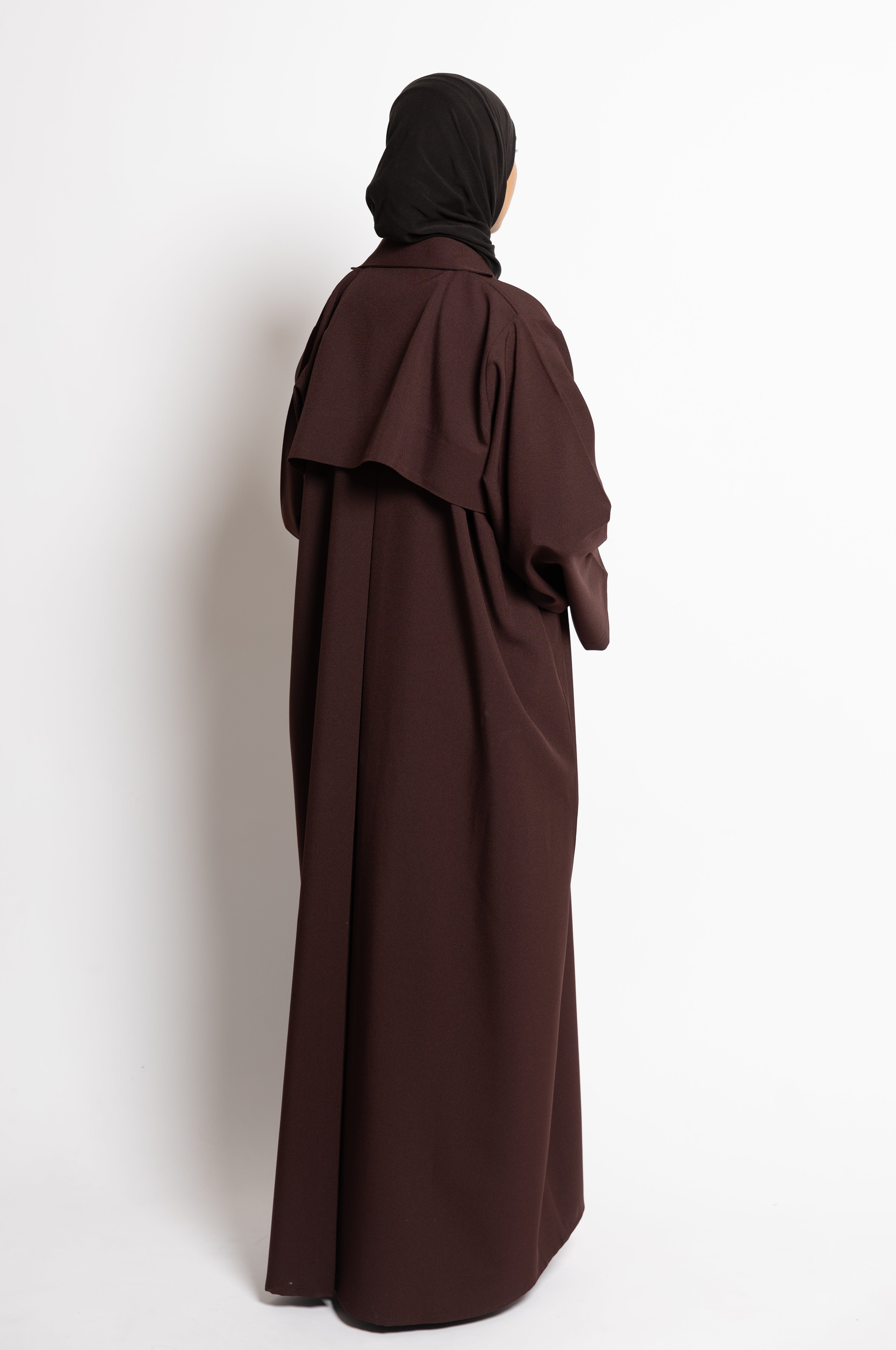 Trench Abaya - Mahogany
