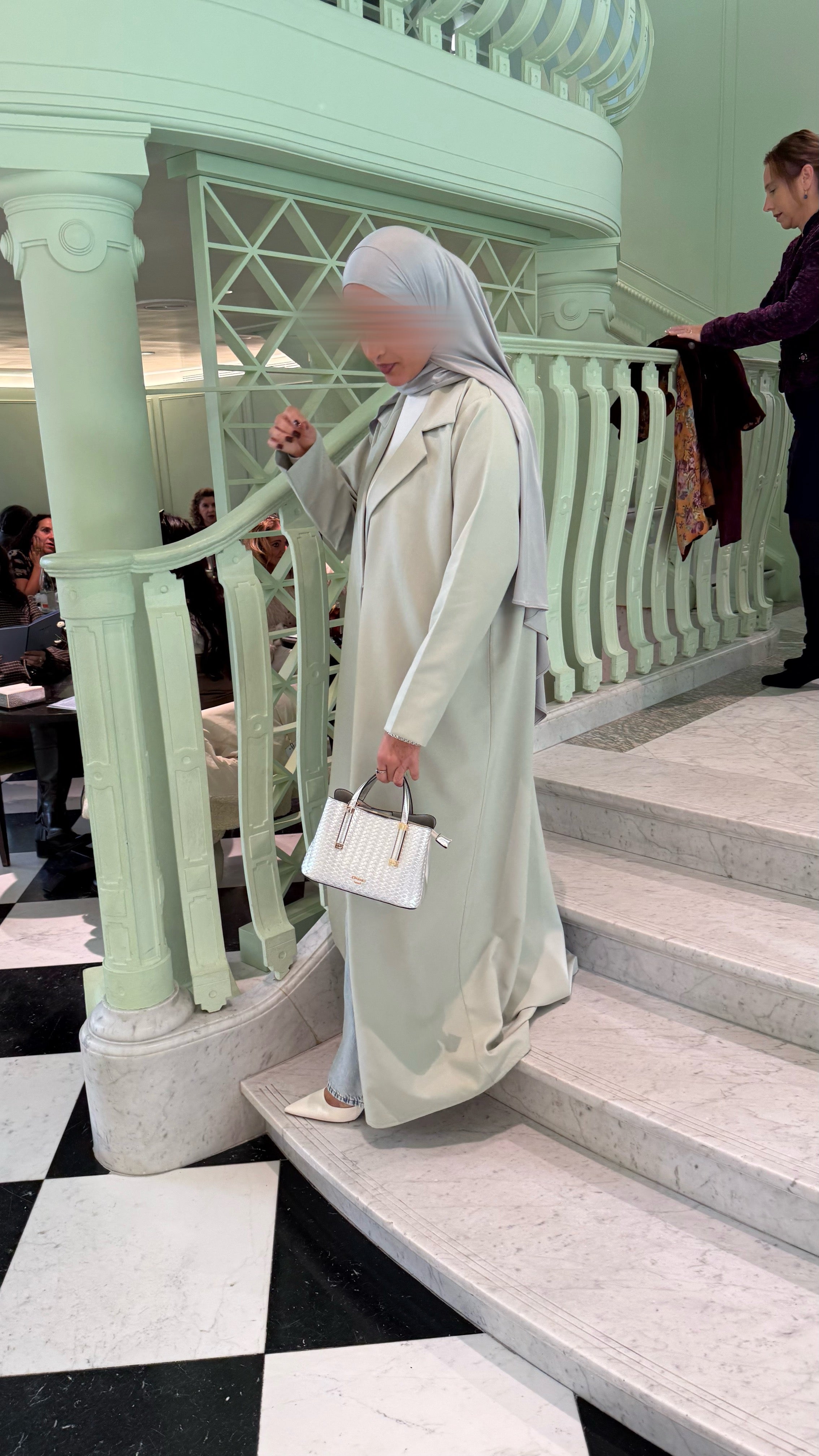 The Pistachio Lined Blazer Abaya Limited Edition