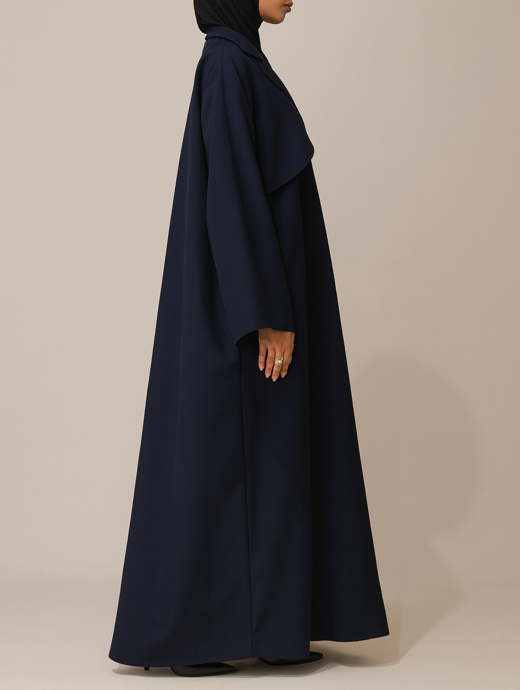 Trench abaya- Navy
