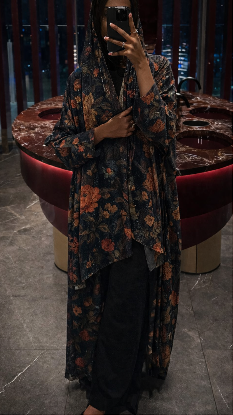Zaria Black – Bisht Abaya