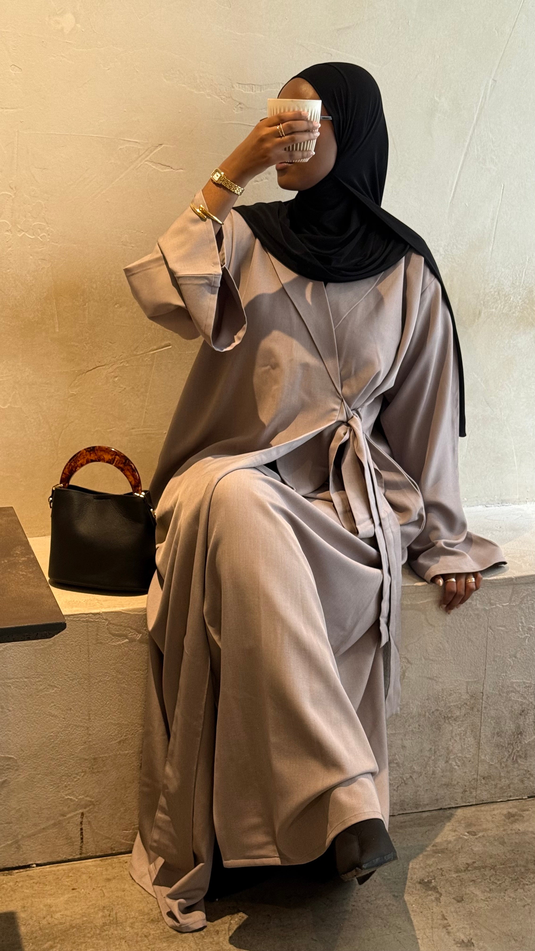 SIDE TIE – ELEGANT MODEST | PREMIUM TOUCH | PINK MAUVE