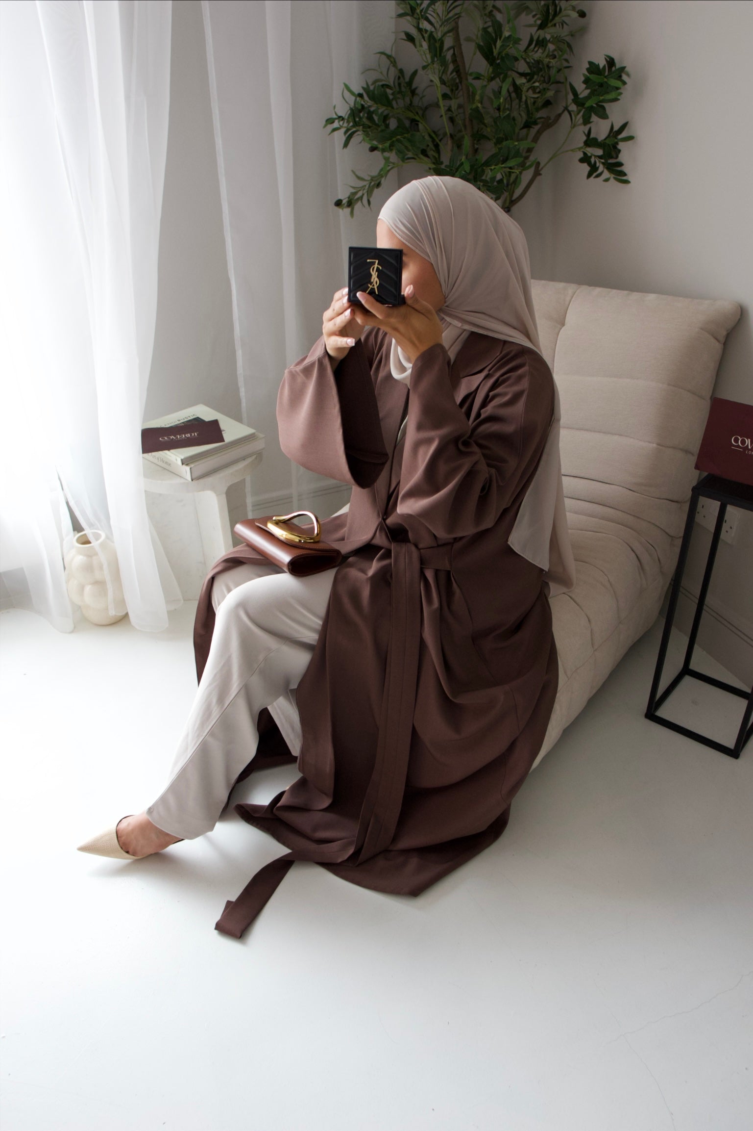 Side Tie – Elegant Modest | Premium Touch| Mocha