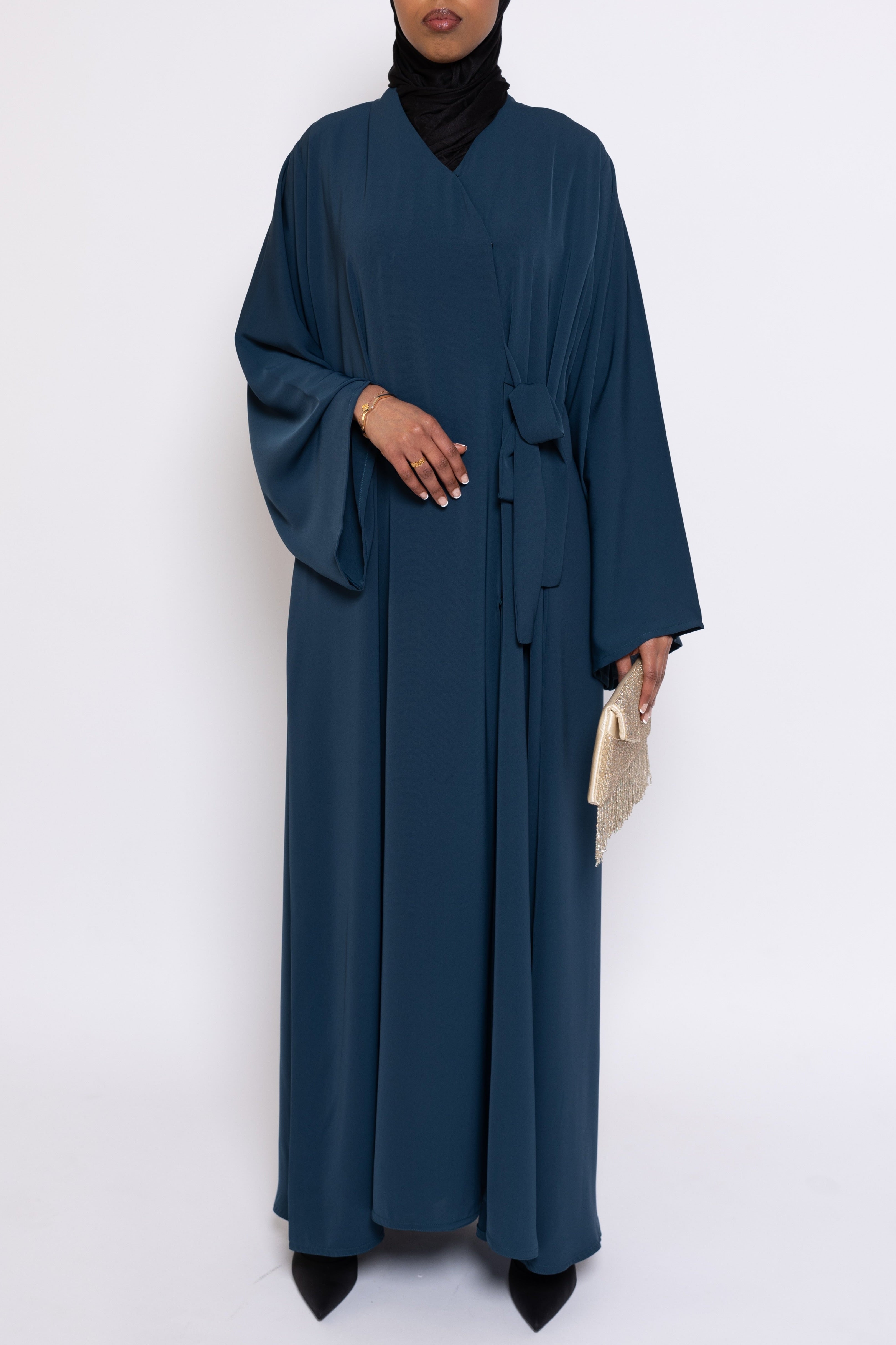 Wrap Abaya - Deep Teal