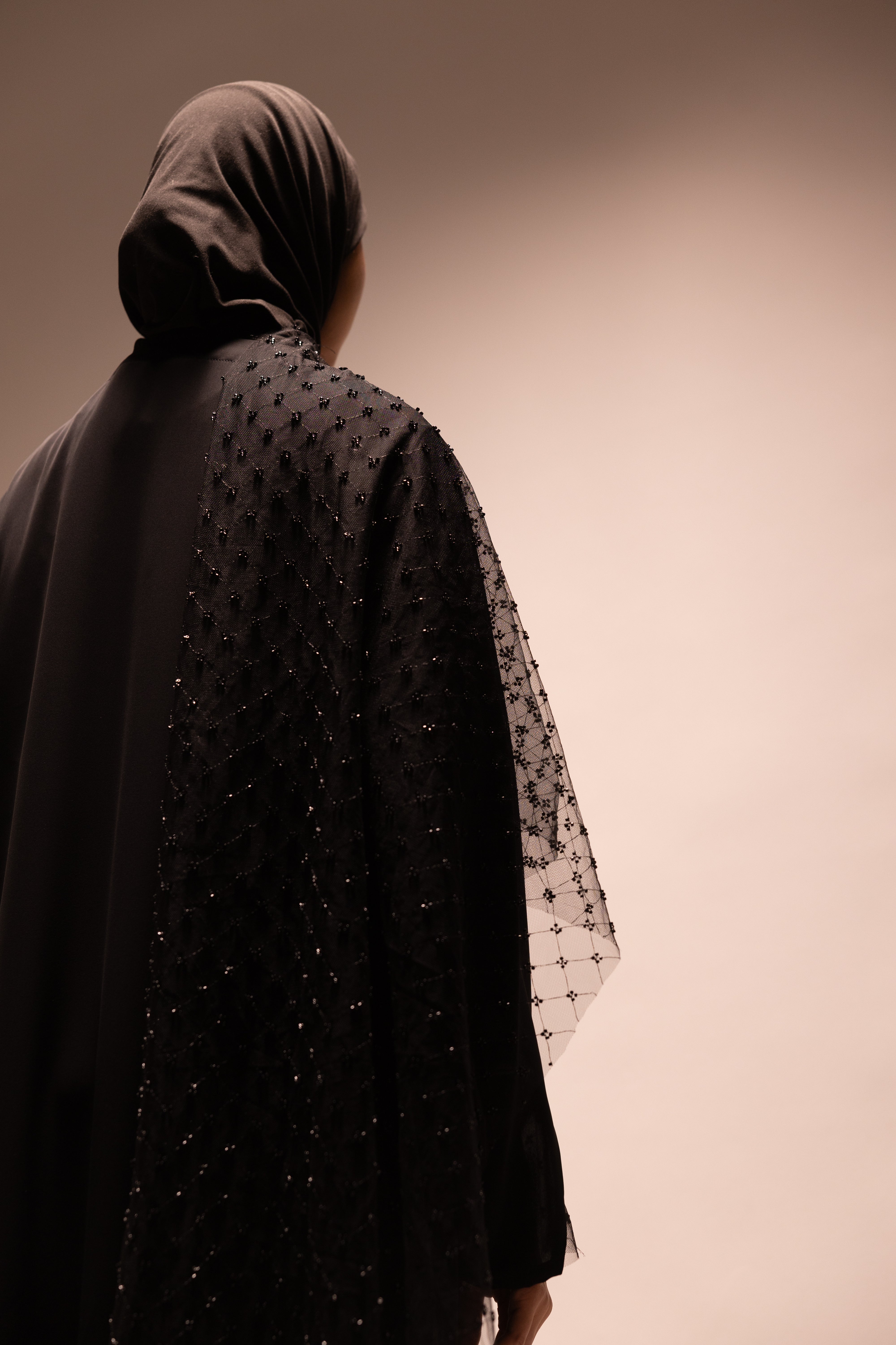 Pearl Shawl Abaya