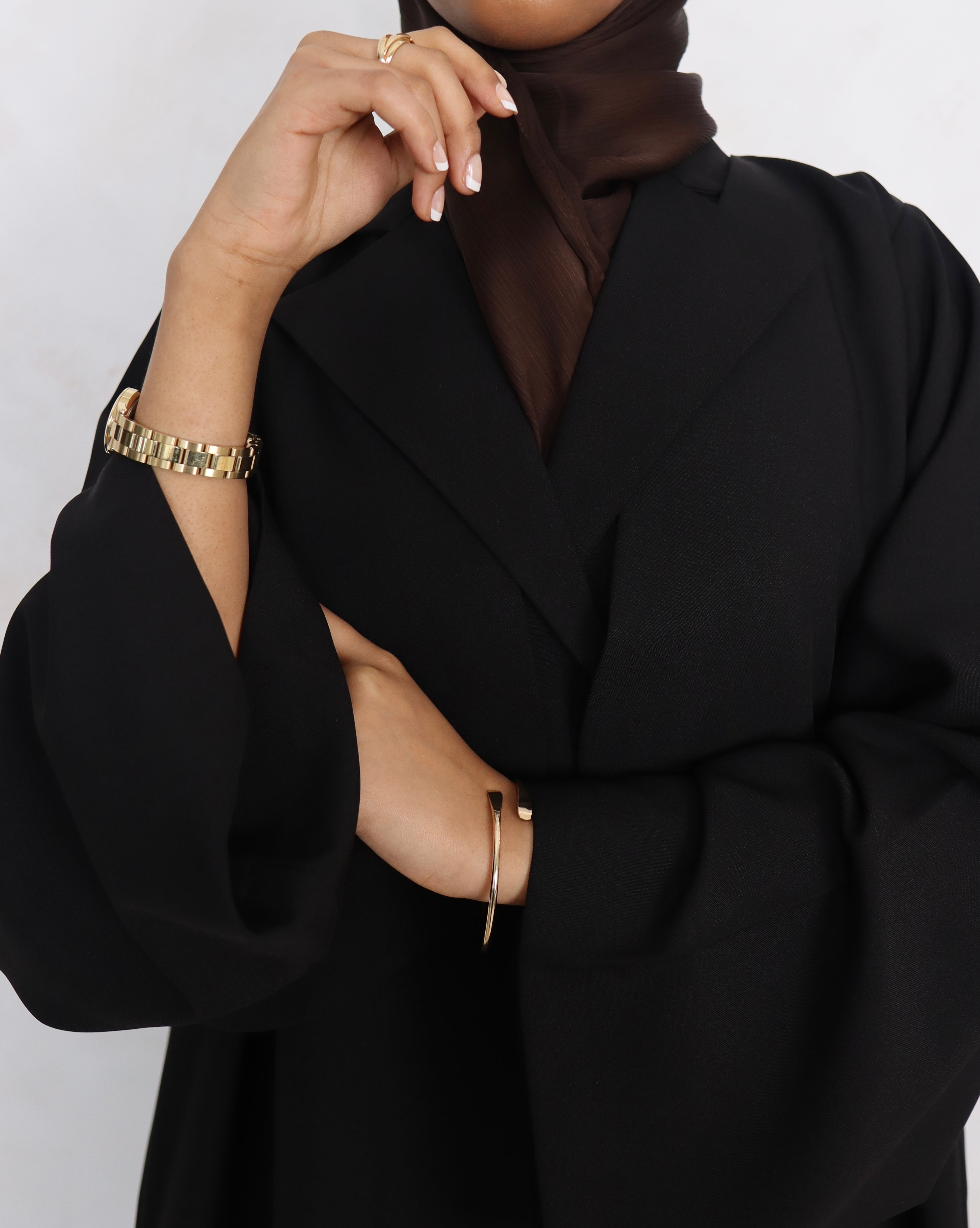 Trench Abaya - Black
