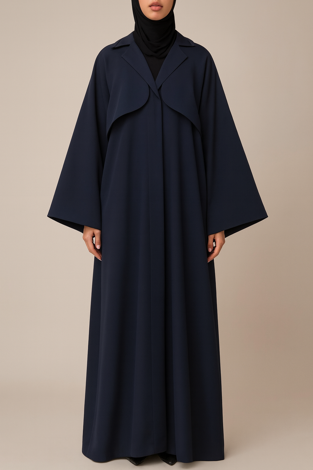 Trench abaya- Navy